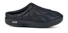 OOFOS OOcoozie Thermo Mule in Black women's recovery slipper lateral view