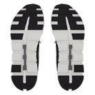 On Cloud 6 women’s shoes in Black/White — outsole view.