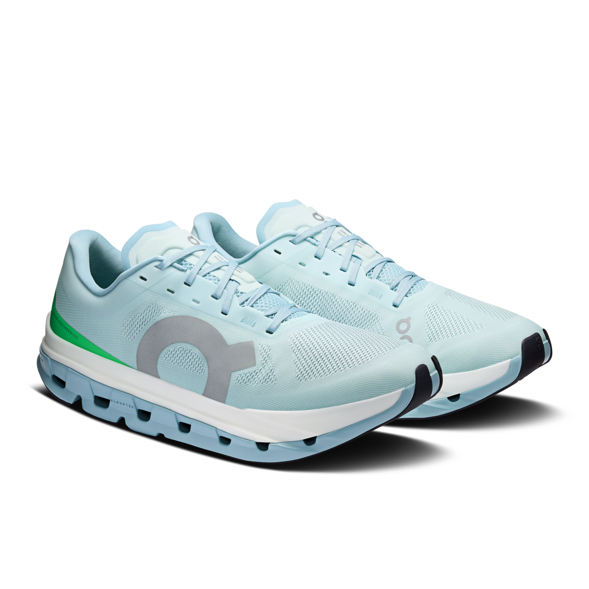On Cloudflow 5 in Flurry/Wash men's running shoe angled view