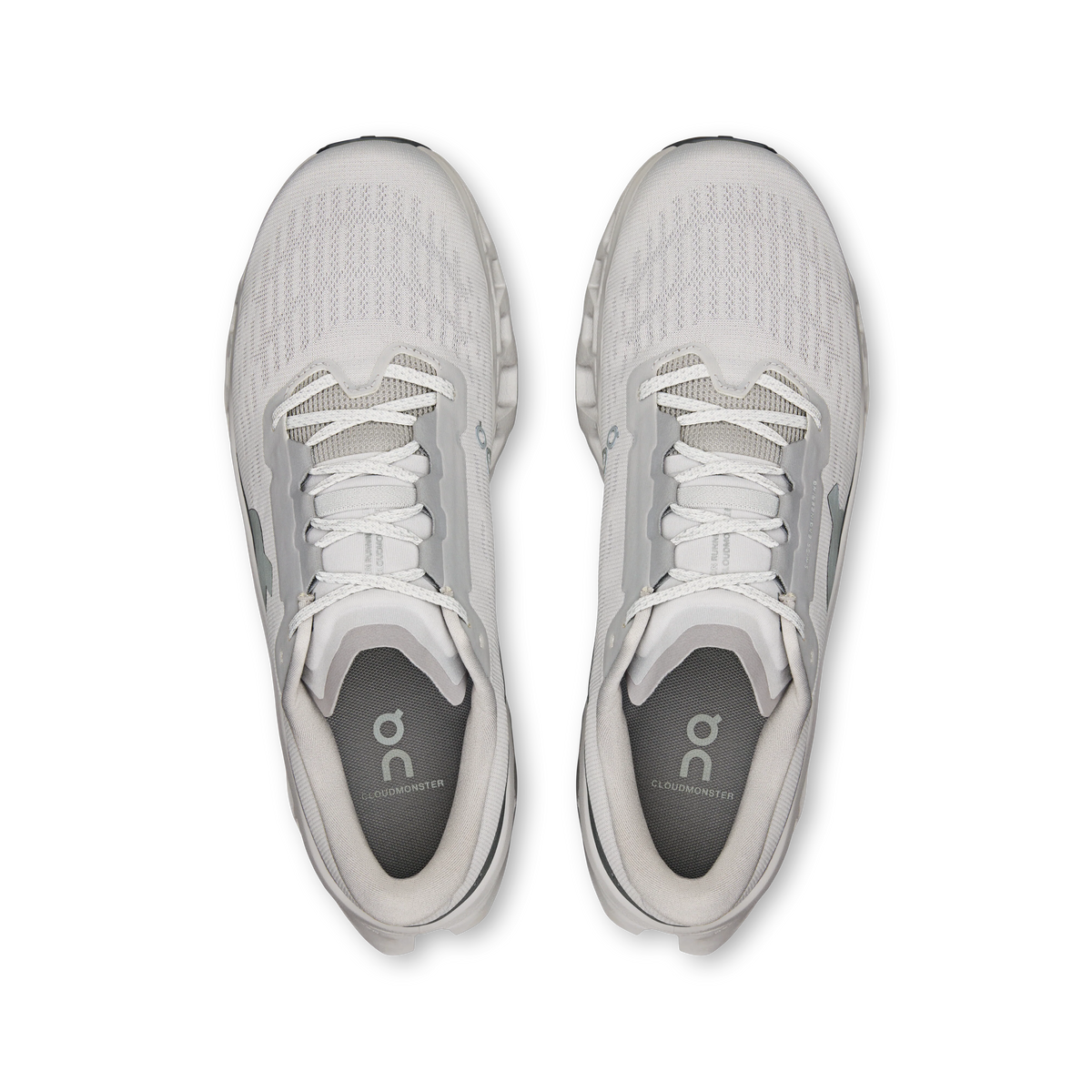 On Cloudmonster 3 men's Wolf/Wolf, official overhead view