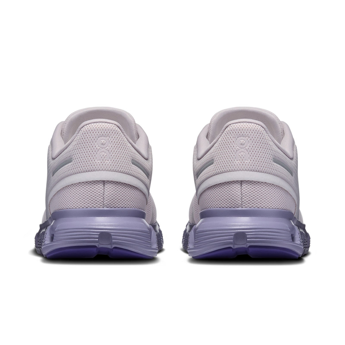 Women's On Cloud 6 in Ether/Tyrian, rear view