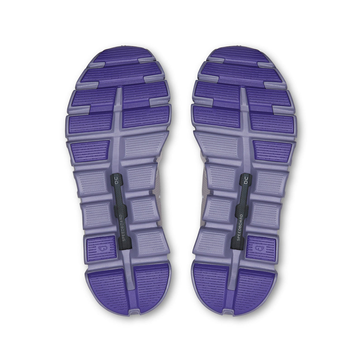 Women's On Cloud 6 in Ether/Tyrian, outsole view