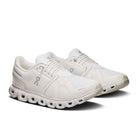 Women's On Cloud 6 in White/White, front three-quarter view.