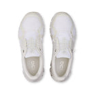 Women's On Cloud 6 in White/White, top view.