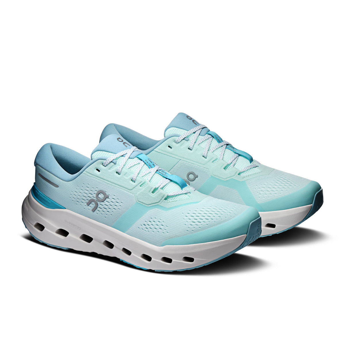 On Running Cloudrunner 3 men's running shoe in Flurry/Cascade — front three-quarter view of the pair