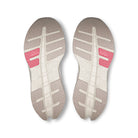 On Running Cloudrunner 3 women's running shoe in Oyster/Camellia — outsole view of the pair