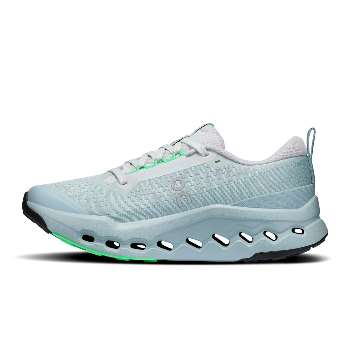 On Running Cloudsurfer Trail 2 women's trail running shoe in Chalk/Gardenia — opposite side profile