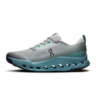 On Running Cloudsurfer Trail 2 men's trail running shoe in Platinum/Tide — opposite side profile