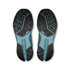 On Running Cloudsurfer Trail 2 men's trail running shoe in Platinum/Tide — outsole view of the pair
