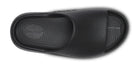 Unisex Oofos OOahh PLUS Slide in Black, top view.