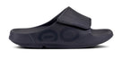 Oofos Ooahh Sport Flex. Black. Lateral view.