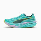 PUMA Deviate NITRO Elite 4 HYROX women's running shoe in Intense Mint/Light Lavender — side profile