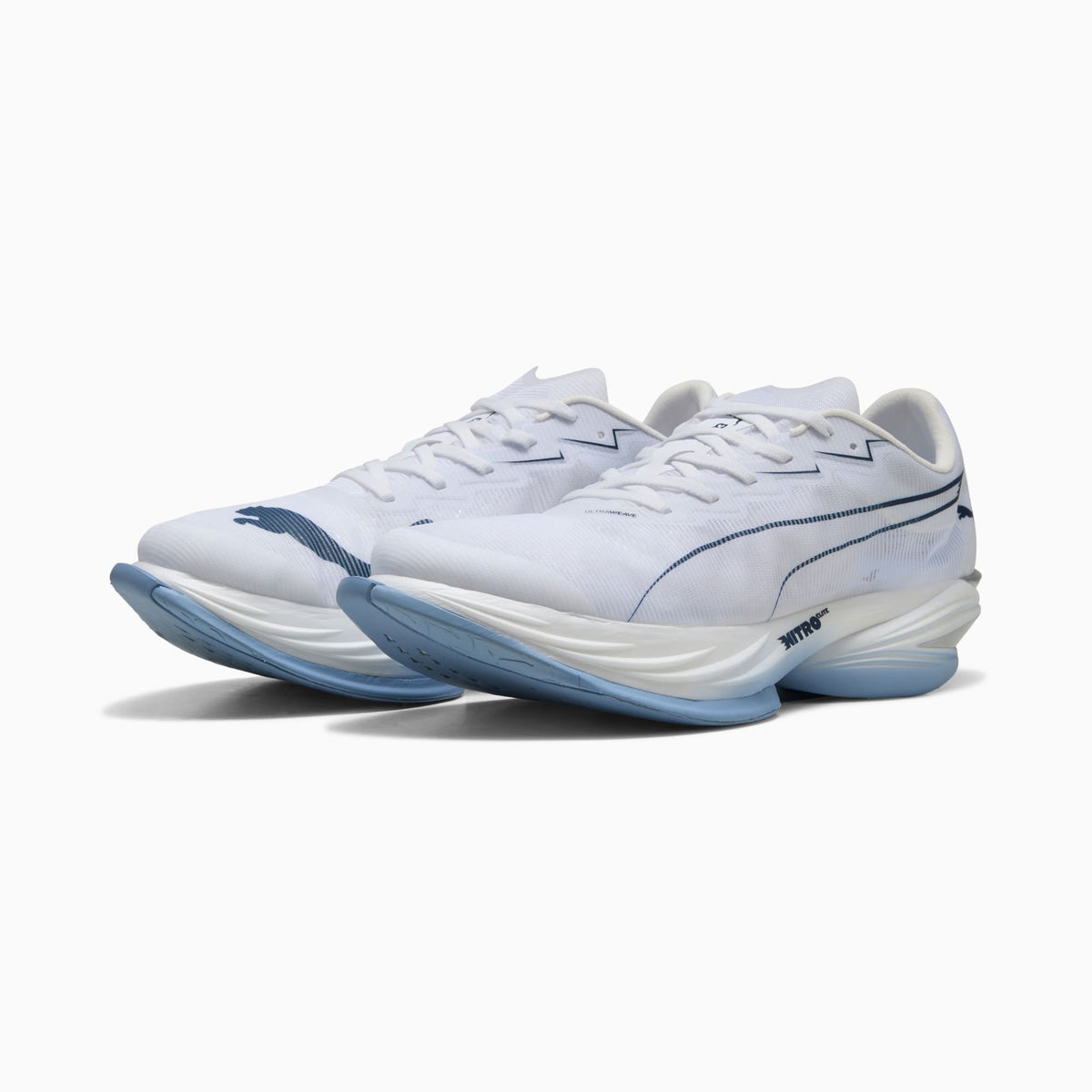 Men's PUMA Fast-R Nitro Elite 3 in White/Blue — product view 2.