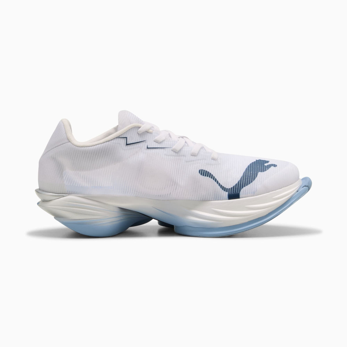 Women's PUMA Fast-R Nitro Elite 3 in White/Blue — product view 3.