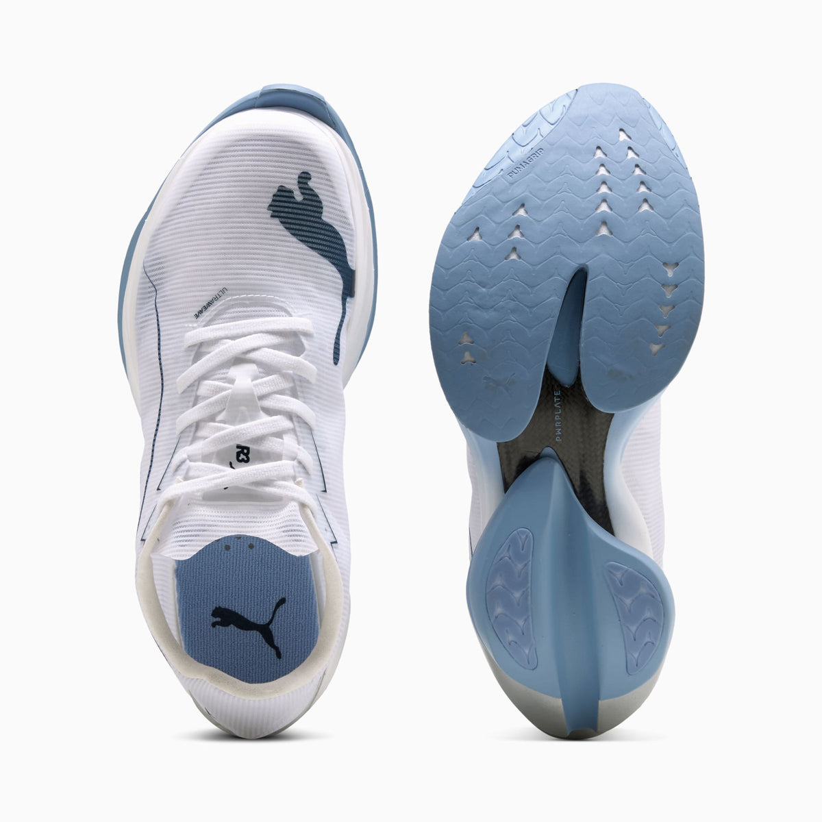 Women's PUMA Fast-R Nitro Elite 3 in White/Blue — product view 4.