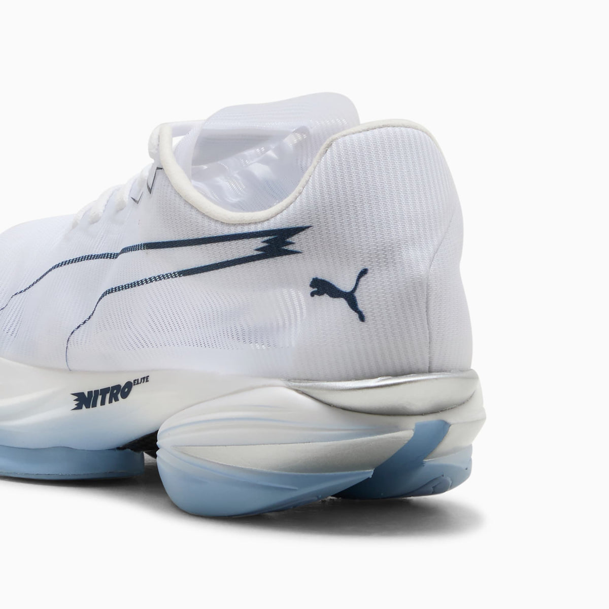 Women's PUMA Fast-R Nitro Elite 3 in White/Blue — product view 5.