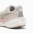 PUMA Velocity NITRO 5 women's running shoe in Alpine Snow/Misty Pink — heel and cushioning close-up