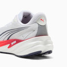 PUMA Velocity NITRO 5 men's running shoe in PUMA White/Ultra Red — heel and cushioning close-up