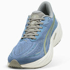 Men's PUMA Velocity NITRO 5 in Zen Blue/Sunny Lime — lateral view