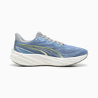 Men's PUMA Velocity NITRO 5 in Zen Blue/Sunny Lime — medial view