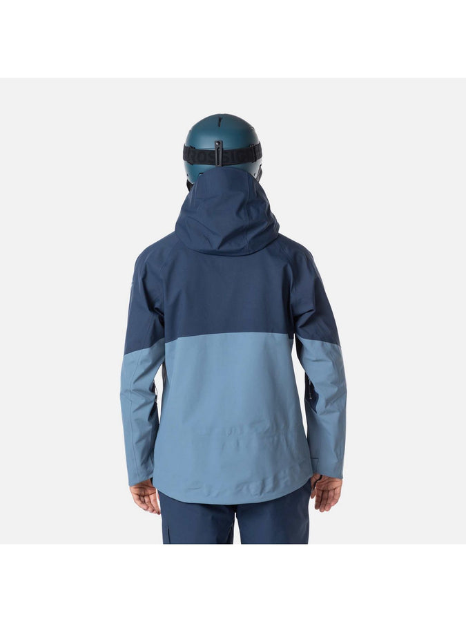 Rossignol Evader men's ski jacket in Dark Navy, back view