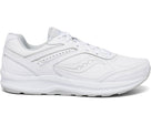 Men's Saucony Echelon Walker 3. White upper. White midsole. Lateral view.