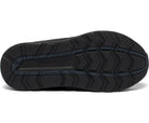 Women's Saucony Echelon Walker 3. Black upper. Black midsole. Bottom view.