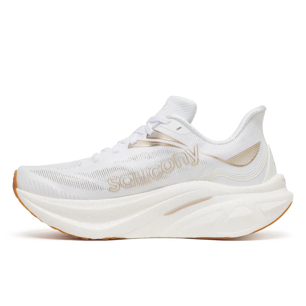 Saucony Endorphin Speed 6 women's White/Aureate medial profile
