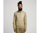 Men's Saucony Solstice Oysterpuff Hoody in Coffee, front view.