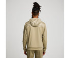 Men's Saucony Solstice Oysterpuff Hoody in Coffee, rear view.