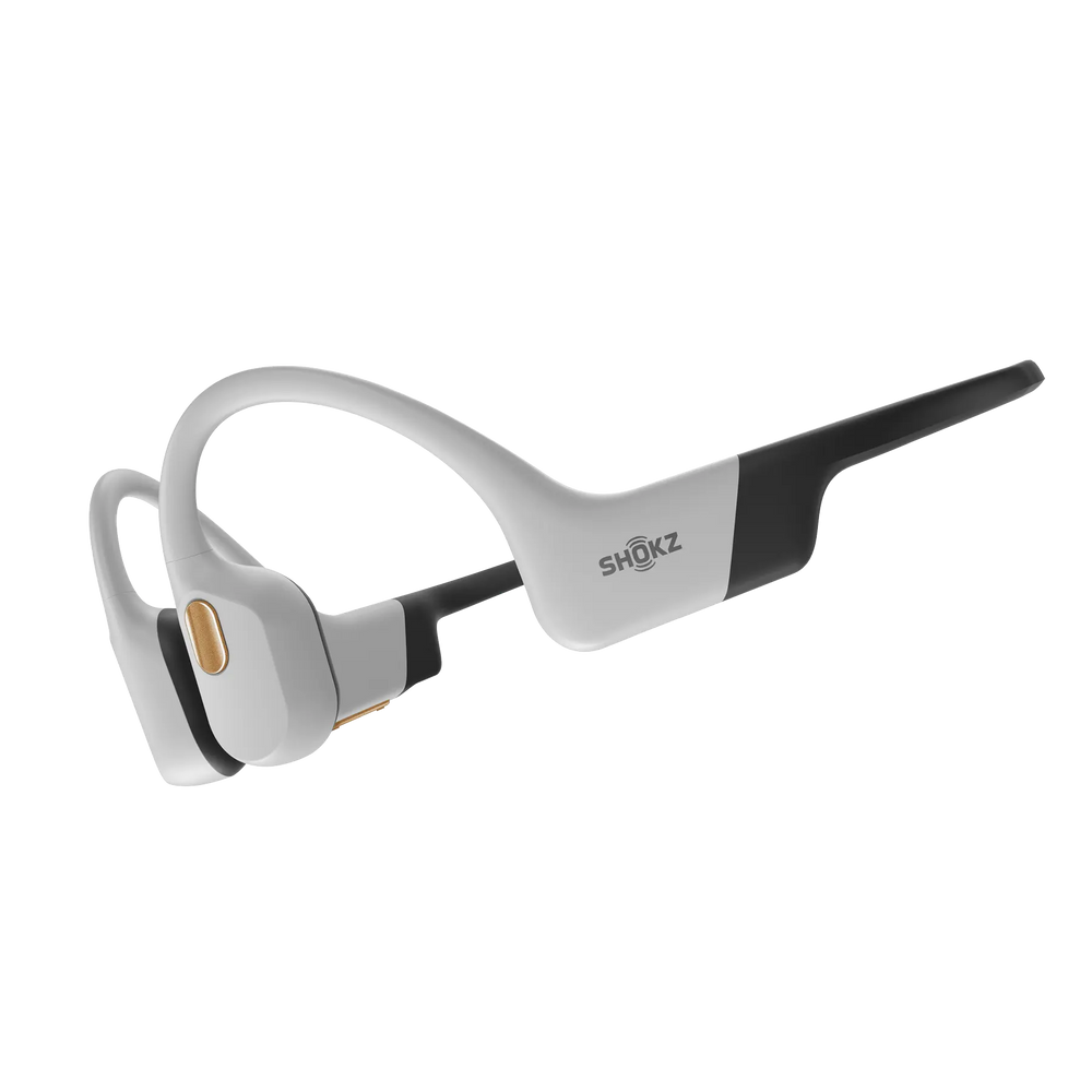 Shokz OpenSwim Pro waterproof bone conduction headphones in White, alternate product view 2