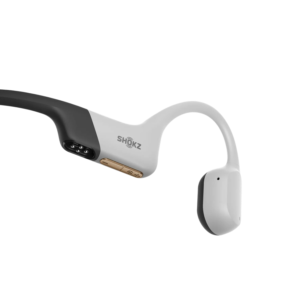 Shokz OpenSwim Pro waterproof bone conduction headphones in White, alternate product view 3