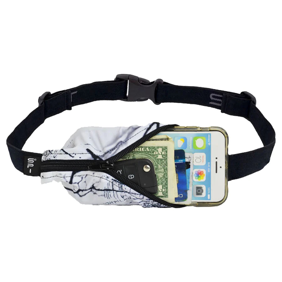 Unisex Spibelt Large Pocket | White and Black