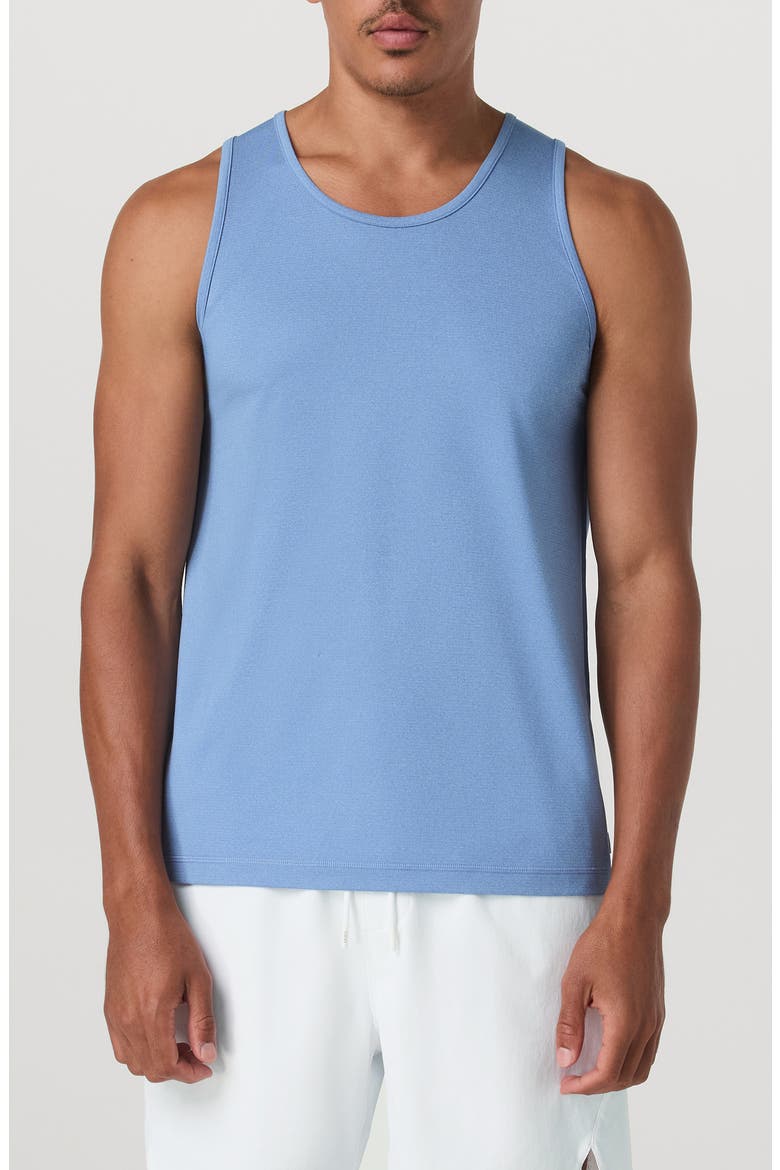 Vuori Tradewind Performance Tank 2.0 in Isle Blue Heather men product image