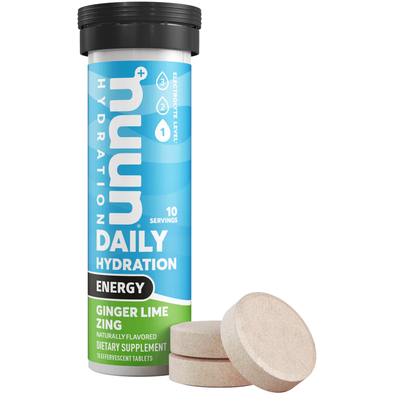nuun energy single tubes. Ginger Lime Zing.