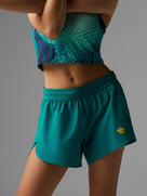 rabbit Fuel n' Fly 4 women's running shorts in Kayaking teal, product view 1