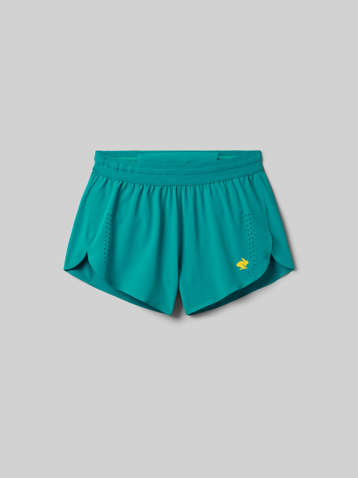rabbit Fuel n' Fly 4 women's running shorts in Kayaking teal, product view 2