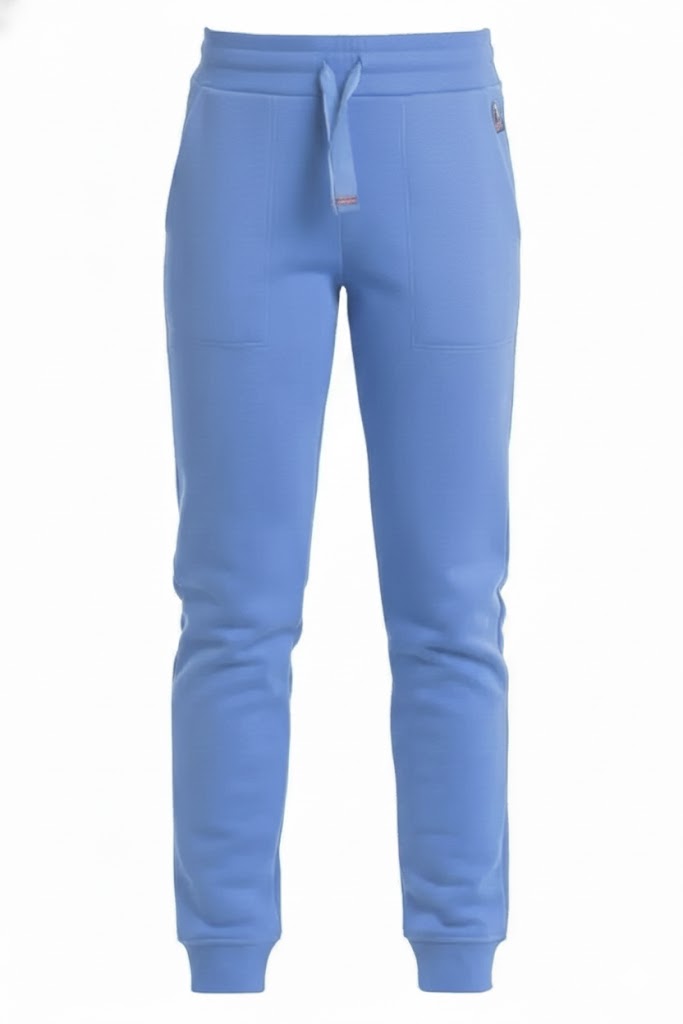 Blue sweatpants on a white background