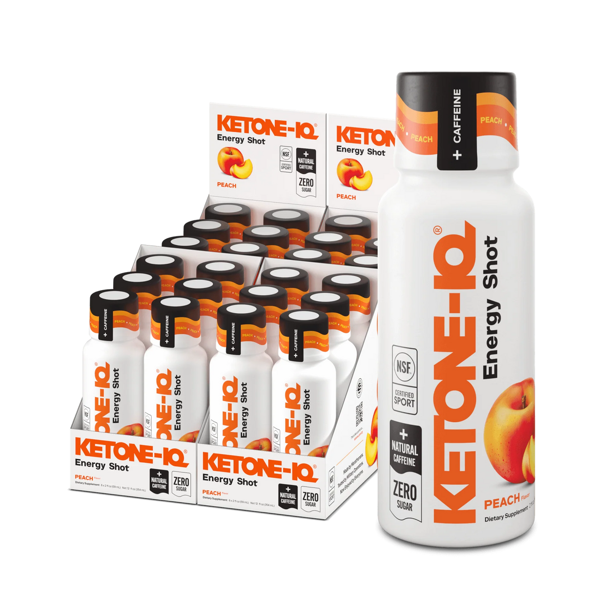 Ketone IQ + Caffeine. Peach.