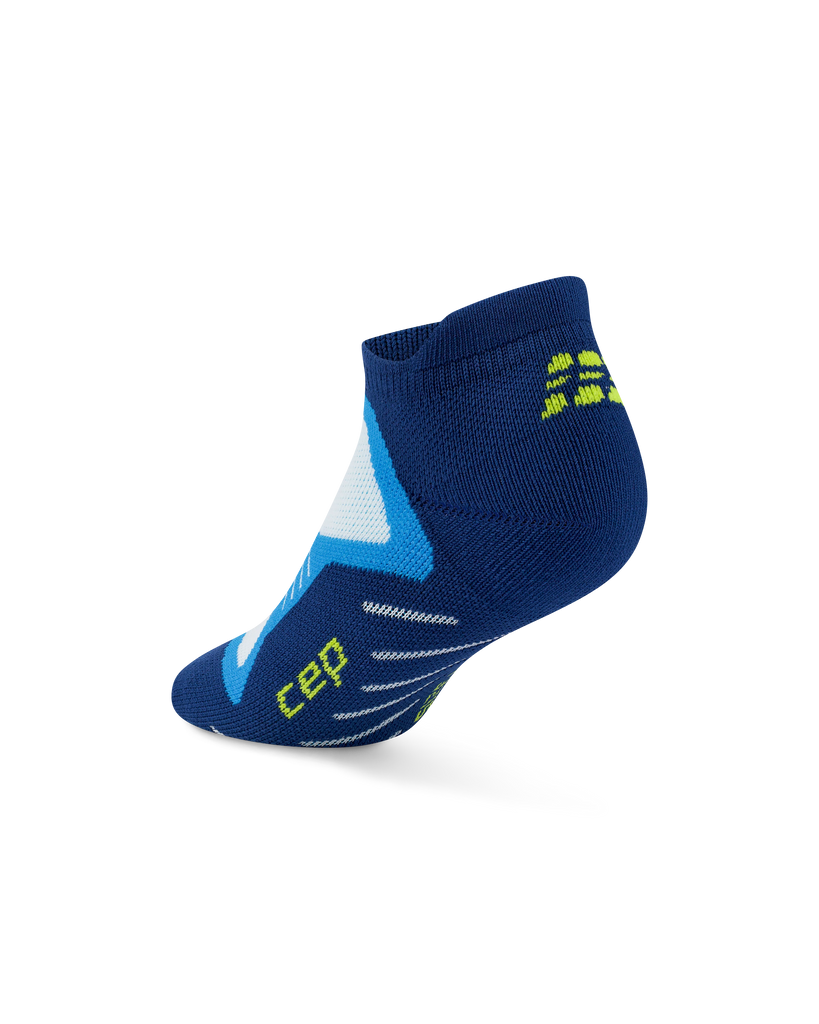 CEP Core Run Max Cushion No Show Socks. Blue.