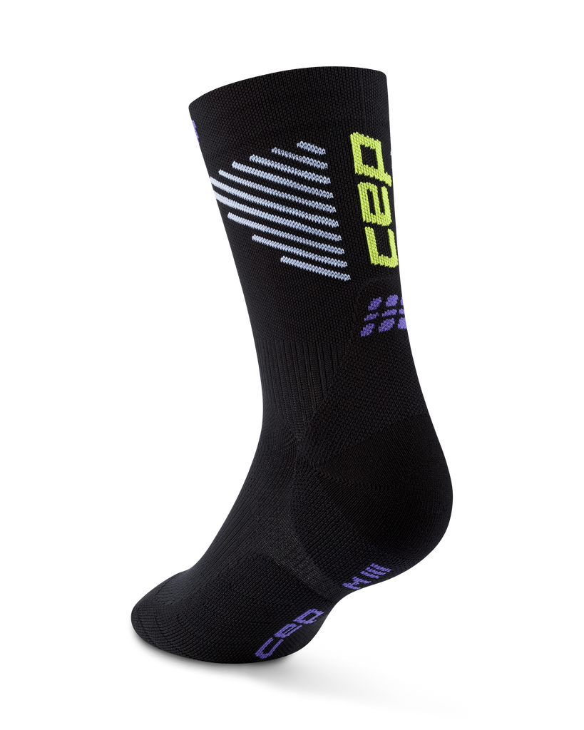CEP Core Run Vertical Socks. Black.