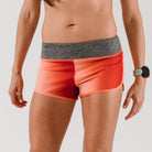 Women's rabbit Catch Me If You Can 2.5-inch shorts in Nectarine Ombre, front view.