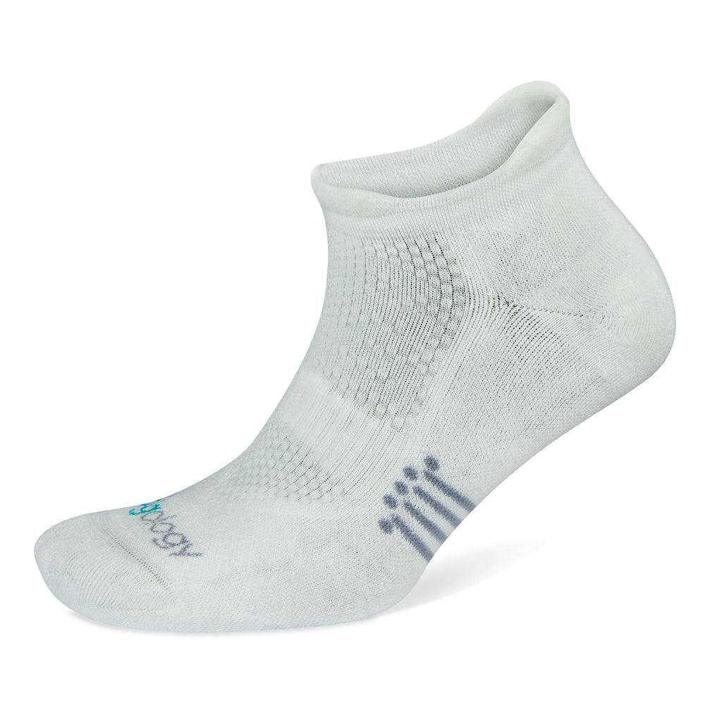 Unisex Jogology socks. High cushion. Now show. White. Lateral view.