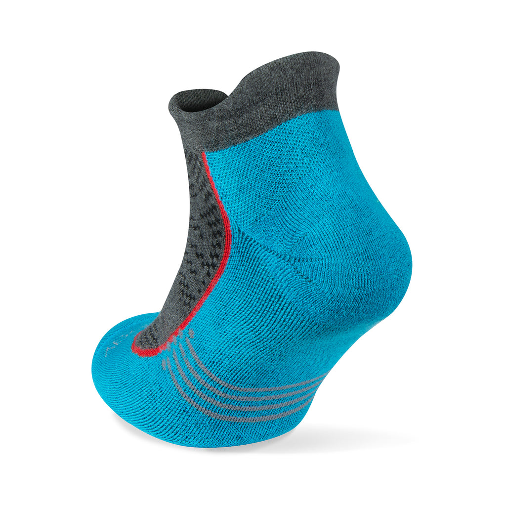Unisex Jogology socks. High cushion. Now show. Blue. Rear/Lateral view.