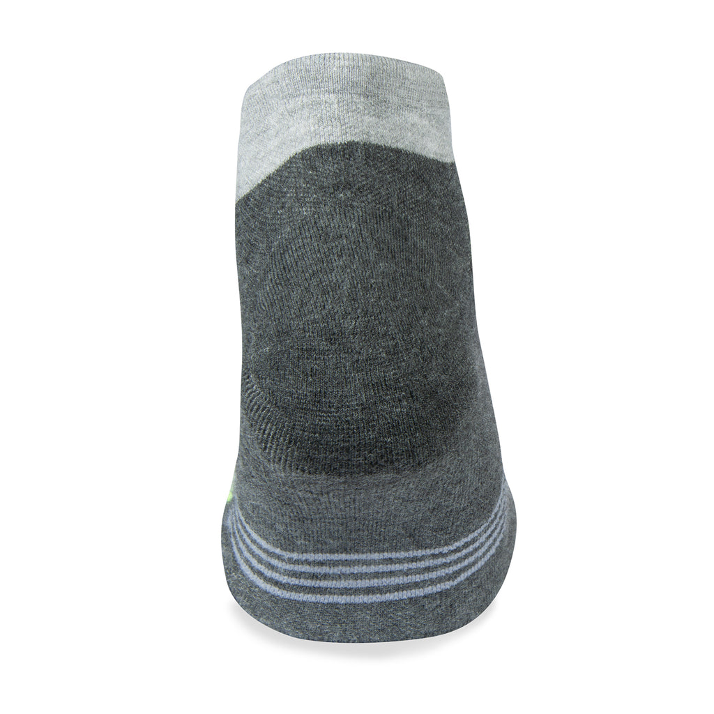 Unisex Jogology socks. High cushion. Now show. Charcoal. Rear view.