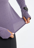 Women's Oiselle Flyout Long Sleeve. Purple.