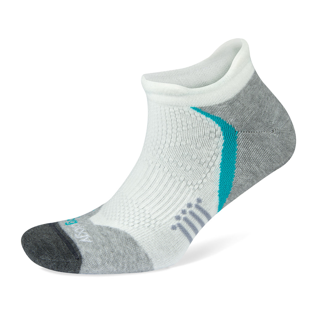 Unisex Jogology socks. Medium cushion. Now show. White. Lateral view.