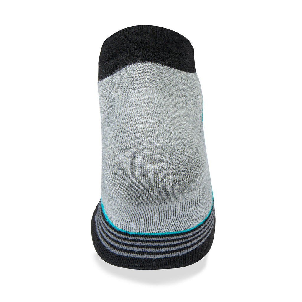 Unisex Jogology socks. Medium cushion. Now show. Black. Rear view.