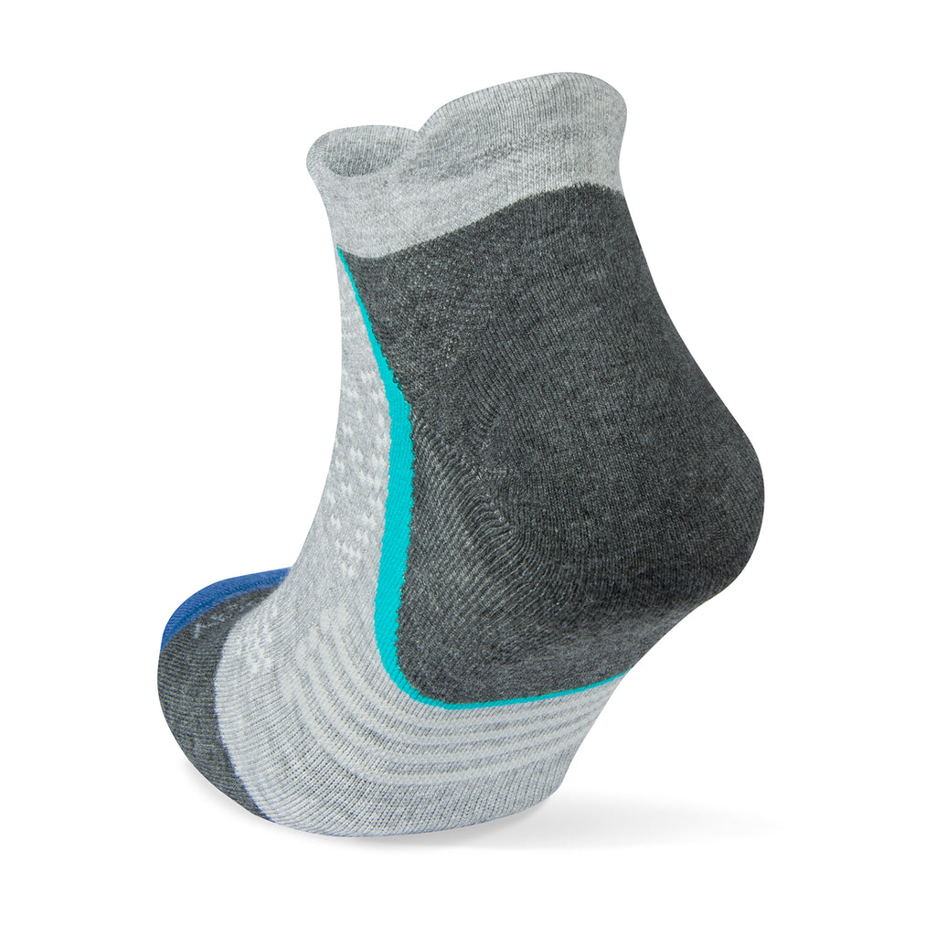 Unisex Jogology socks. Medium cushion. Now show. Charcoal. Rear/Lateral view.