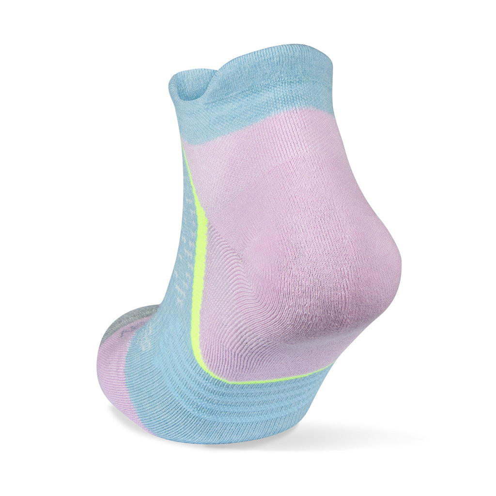 Unisex Jogology socks. Medium cushion. Now show. Light Blue. Rear/Lateral view.